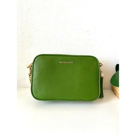 NWT Michael Kors Crossbodies Jet Set True Green - Picture 1 of 5
